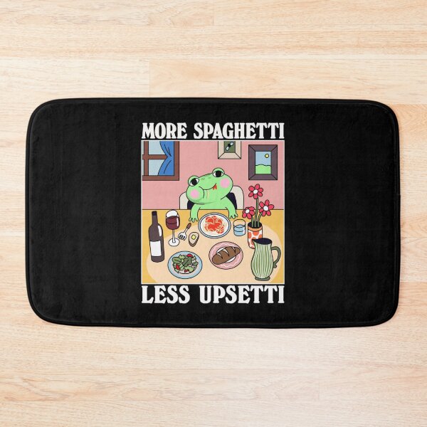 Item preview, More Spaghetti Less Upsetti Frog Cartoon Toad Funny Frog designed and sold by DreamyNature.