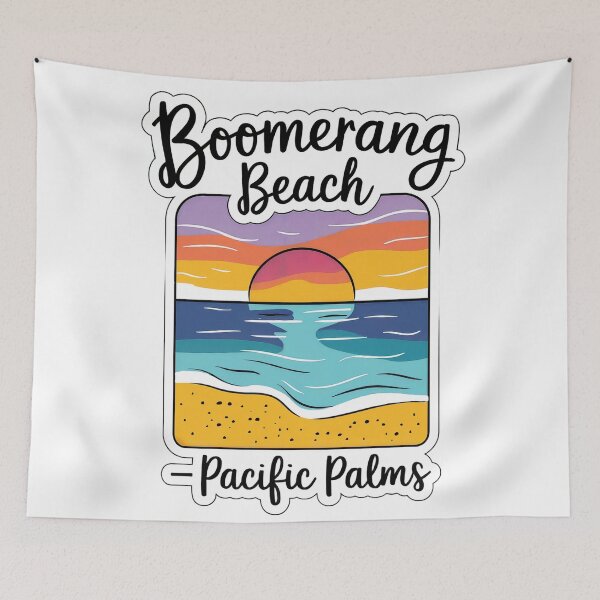 Item preview, Boomerang Beach sticker designed and sold by Random Designs.