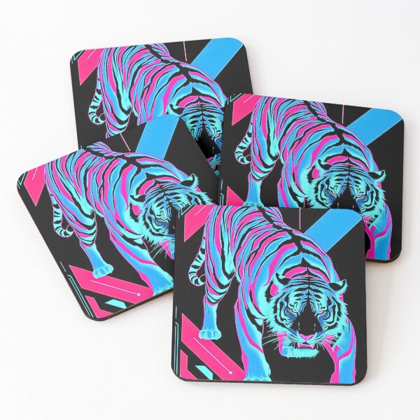 Item preview, Cyberpunk Tiger Camo Vibrant Electric Theme designed and sold by CamouflageLab.