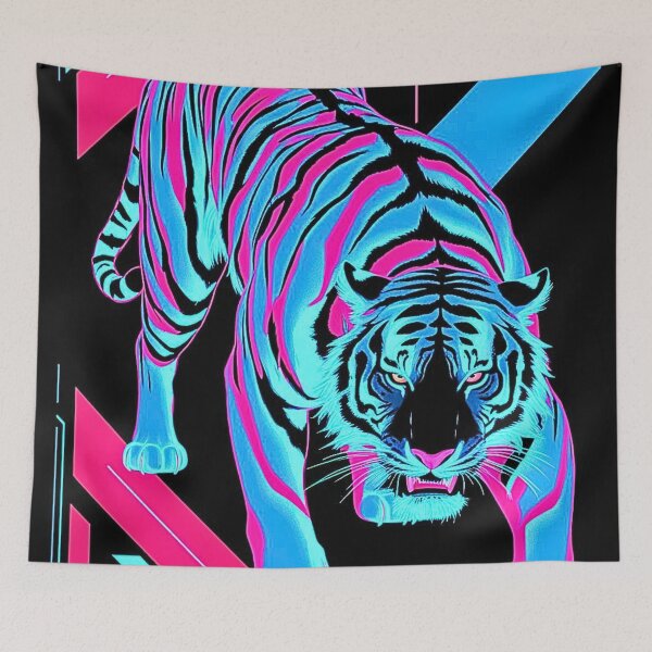 Item preview, Cyberpunk Tiger Camo Vibrant Electric Theme designed and sold by CamouflageLab.
