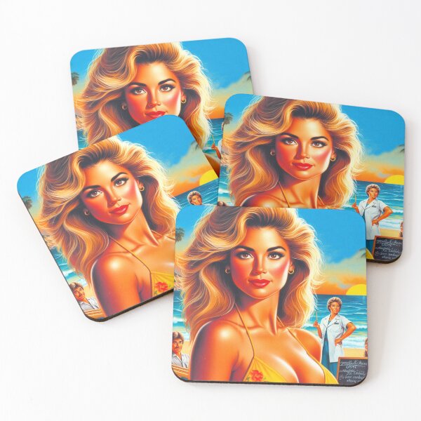 Item preview, Hot Blonde Beach Girl designed and sold by PulpVintage.