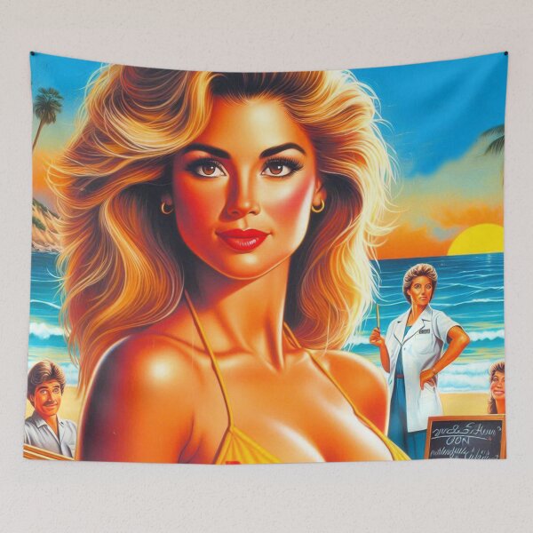 Item preview, Hot Blonde Beach Girl designed and sold by PulpVintage.