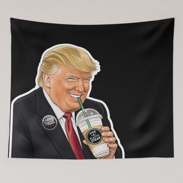 Item preview, Donald J Trump Loves Plastic Straws designed and sold by plushism.