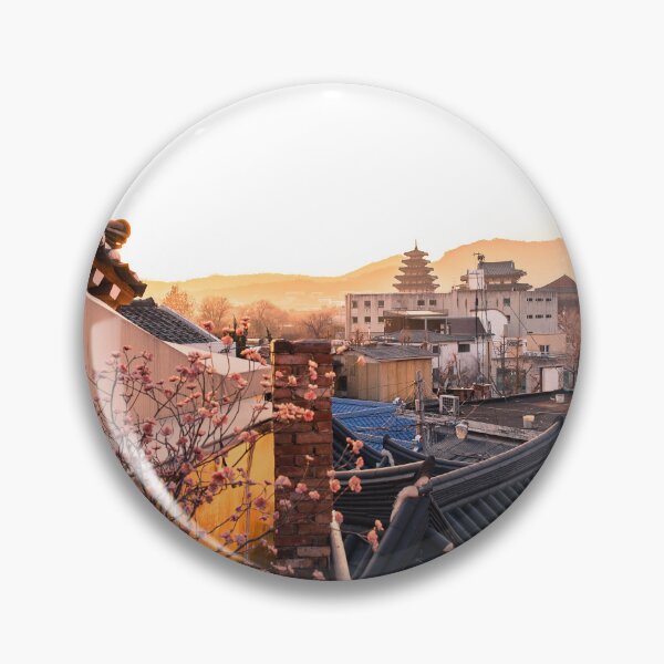 Item preview, Bukchon Hanok Village Rooftops Sunset - Seoul, Korea designed and sold by TRVLR Designs.