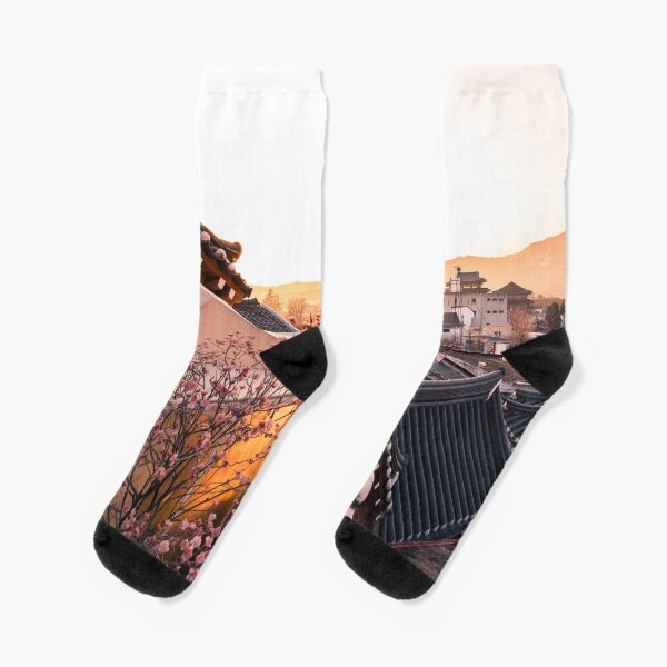 Item preview, Bukchon Hanok Village Rooftops Sunset - Seoul, Korea designed and sold by TRVLR Designs.