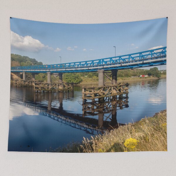 Item preview, Blue Bridge Over Calm River Tyne at Newburn designed and sold by David Patterson.