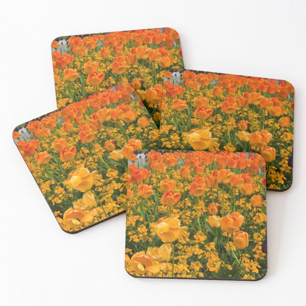 Item preview, Vibrant Orange and Yellow Tulip Garden in Full Bloom designed and sold by David Patterson.