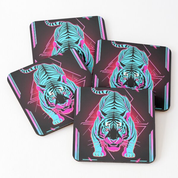 Item preview, Cyberpunk Tiger Camo Electric Blue Neon Pink designed and sold by CamouflageLab.