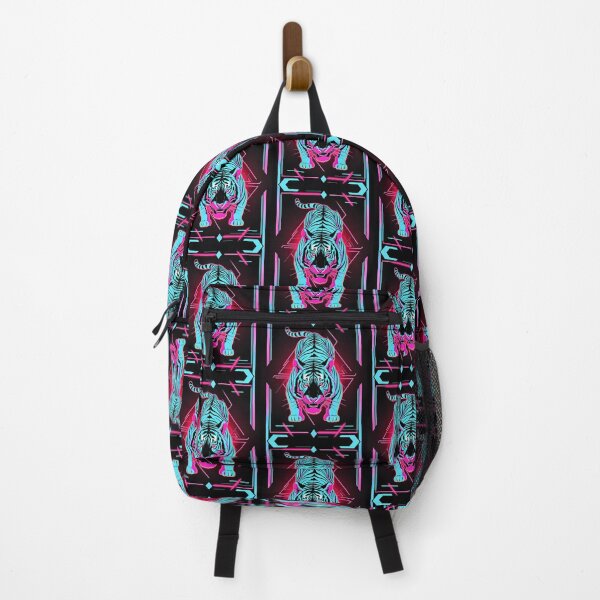 Item preview, Cyberpunk Tiger Camo Electric Blue Neon Pink designed and sold by CamouflageLab.