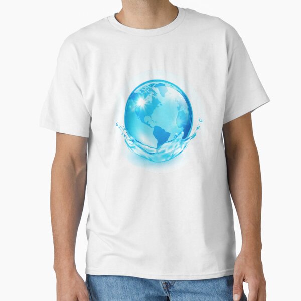 Vista previa del artículo con la obra «Frutiger Aero Water Globe Orbe», diseñado y vendido por Cybereclectic.