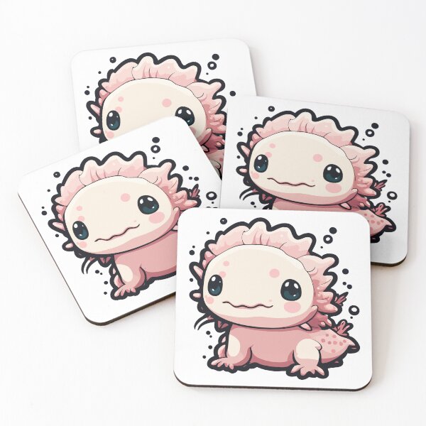 Item preview, Minimalist Pink Axolotl Art - Cute and Simple Design designed and sold by CrownedCanvas.
