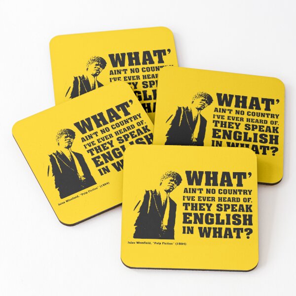 Item preview, Pulp Fiction Movie quotes: “they speak English in What?” designed and sold by Hostilius.