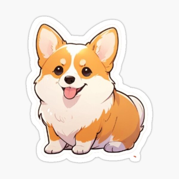 Item preview, Adorable Corgi Sticker  designed and sold by Wildtastic .
