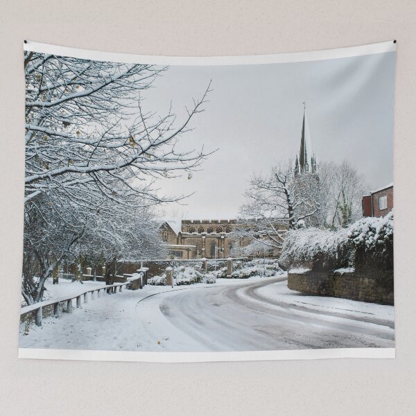 Item preview, Snow-Covered Village Street with Church at Jesmond designed and sold by David Patterson.