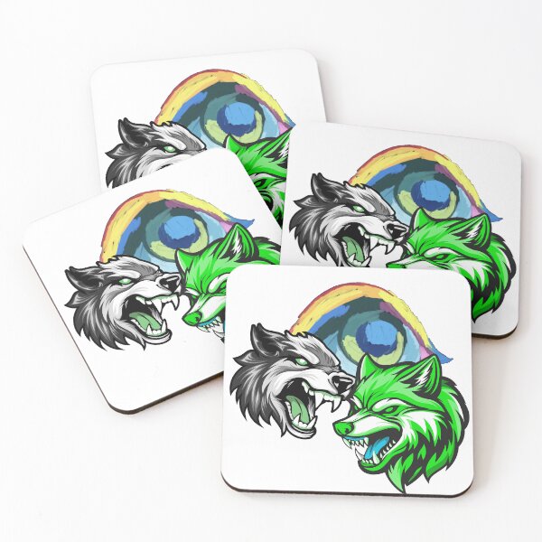 Item preview, Dual Wolf Spirits – Fierce and Mystic Energy designed and sold by KA-Design-Art.
