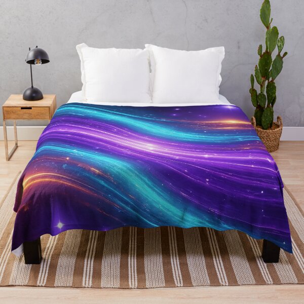 Item preview, Cosmic Energy Waves – Vibrant Swirls of Purple and Blue designed and sold by DscapeDesigns.