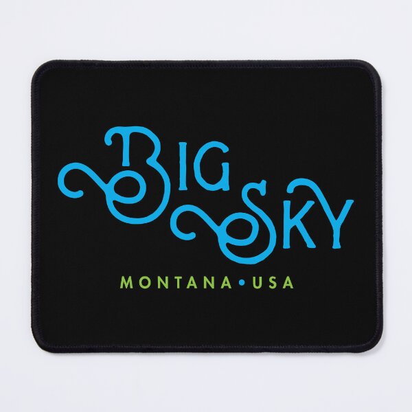 Item preview, Big Sky Montana Ski Trail Typographic Design designed and sold by Futurebeachbum.