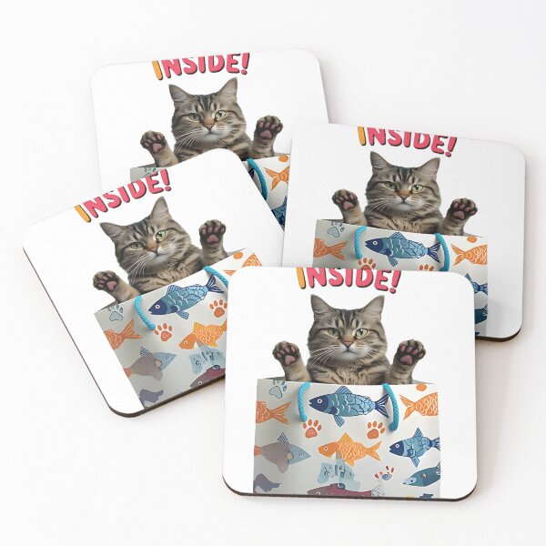 Item preview, Surprise Inside Cat  in a Bag Gift Bag Cat Funny Cat designed and sold by Furry Paw  Prints.