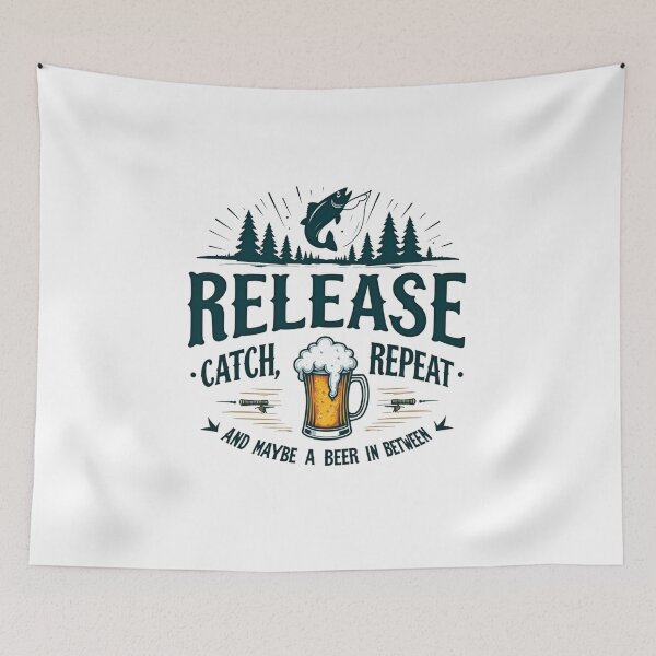 Item preview, Catch, Release, Repeat… and Maybe a Beer in Between! designed and sold by pandk25.