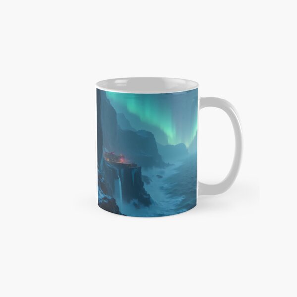 Item preview, Cyberpunk Skellige Outpost – Northern Lights Haven designed and sold by somethingcreative.