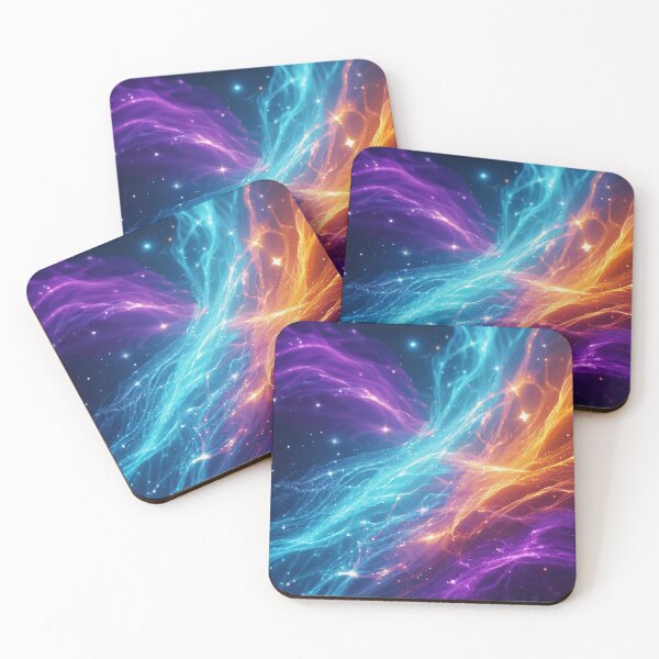 Item preview, Cosmic Energy Waves – Vibrant Purple, Blue, and Orange Streams designed and sold by DscapeDesigns.