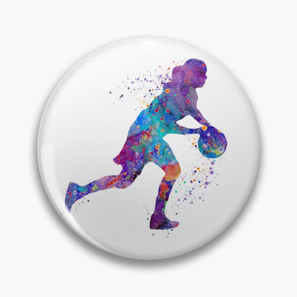 Item preview, Basketball Girl Colorful Watercolor Art Gift designed and sold by LotusGifts.
