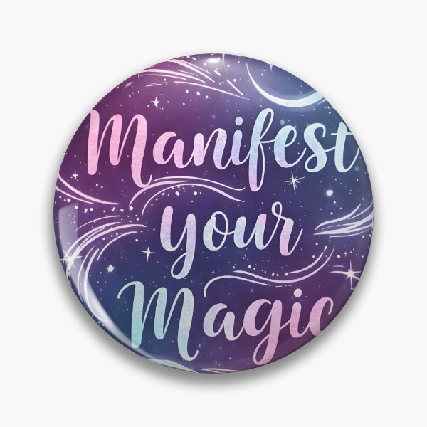 Item preview, Inspirational Cosmic Artwork With Motivational Phrase 'Manifest Your Magic' designed and sold by RUMOOROZ.