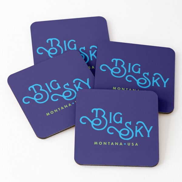 Item preview, Big Sky Montana Ski Trail Typographic Design designed and sold by Futurebeachbum.