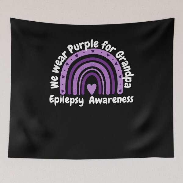 Item preview, Epilepsy awareness We wear purple for Grandpa boho rainbow designed and sold by snowry.