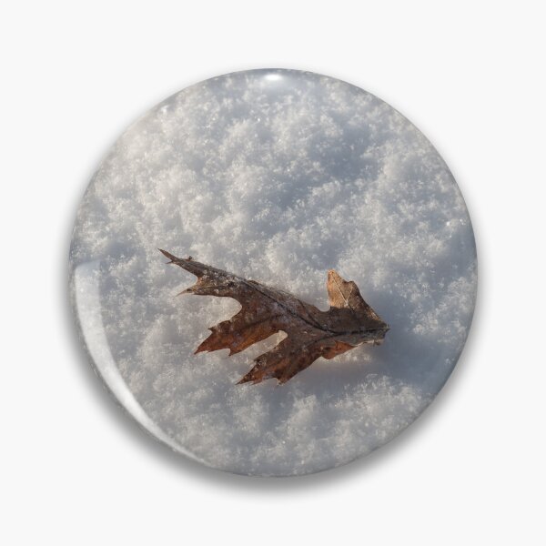 Item preview, Amalgamating the Seasons with an Autumnal Oak Leaf in Snow designed and sold by Georgia Mizuleva.