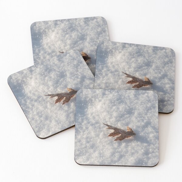 Item preview, Amalgamating the Seasons with an Autumnal Oak Leaf in Snow designed and sold by Georgia Mizuleva.