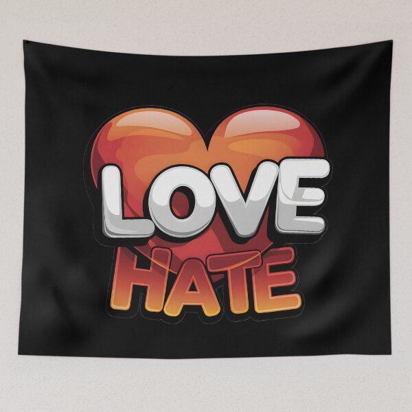 Item preview, Love Hate designed and sold by OliDesigns.