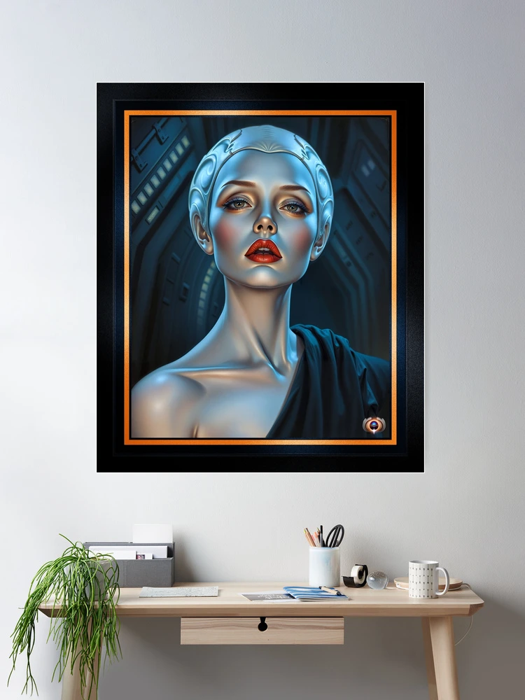 The Futuristic Beauty Aurelia Lysandra, A Sculpted Vision of Timeless Elegance Enchanting AI Concept Art by Xzendor7 Wall Decor Poster Art Print