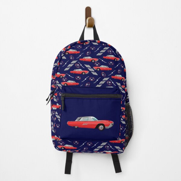 Item preview, 1963 Red Hot Hot Rod Antique Car on Navy 000140 designed and sold by Art in My Loft.
