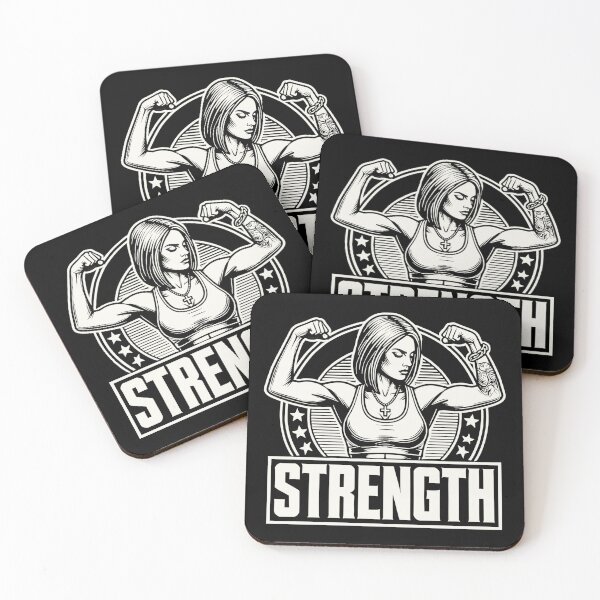 Item preview, Strength strong woman flexes muscles gift designed and sold by Pineapple-Tree.