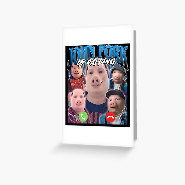 Artikel-Vorschau von John Pork Vintage Retro Design, designt und verkauft von quotes-print.