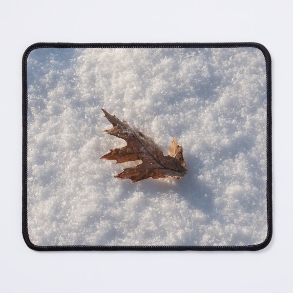 Item preview, Amalgamating the Seasons with an Autum Oak Leaf in Fresh Snow designed and sold by Georgia Mizuleva.