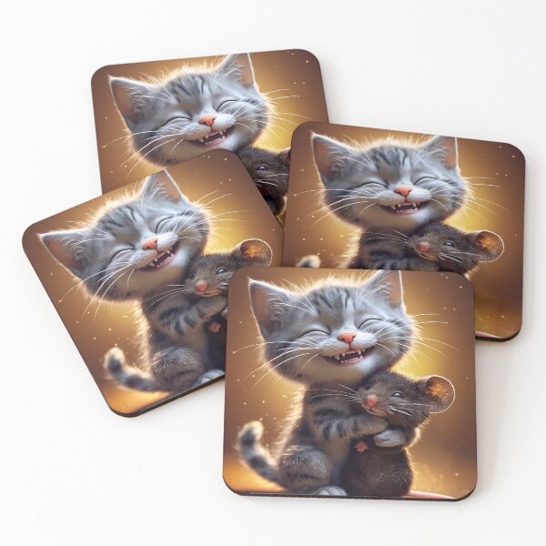 Item preview, Cat Cuddles a Mouse designed and sold by M-Y-A-R-T-.