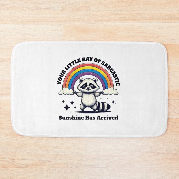Item preview, Cheerful Cartoon Raccoon Under Vibrant Rainbow designed and sold by Colorful-Garden.