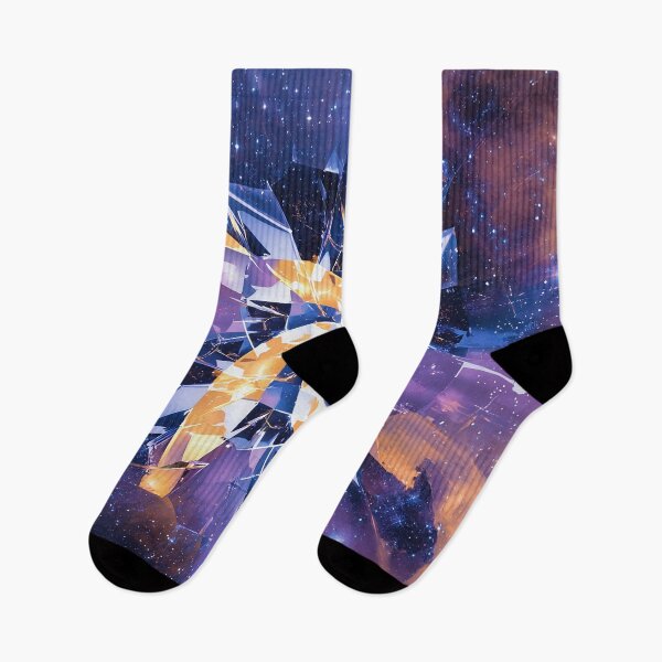 Item preview, Cosmic Shards – Abstract Space Spiral with Shattered Glass designed and sold by DscapeDesigns.