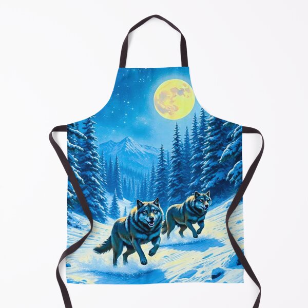 Item preview, Wolves running through the forest in winter designed and sold by Dogandesighn.