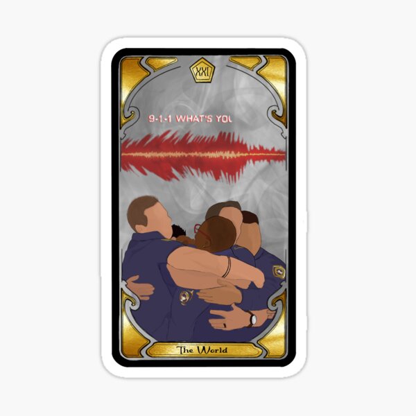 Item preview, 9-1-1 Tarot: The World (XXI) designed and sold by oliver-snark.