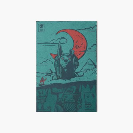 Item preview, Ancient Guardian - Linocut Print of a Mythical Sphinx designed and sold by Print_gasm.