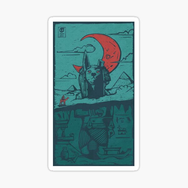 Item preview, Ancient Guardian - Linocut Print of a Mythical Sphinx designed and sold by Print_gasm.