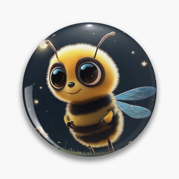 Item preview, A sweet, cute, cheerful bee at night, with big eyes. designed and sold by Vetagio.
