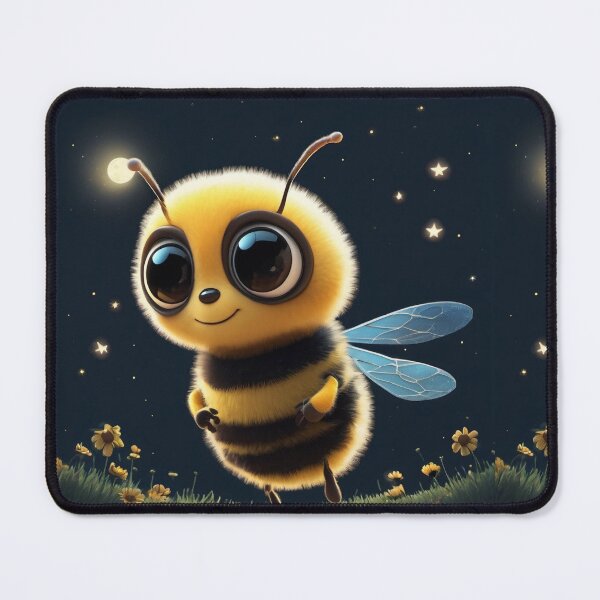 Item preview, A sweet, cute, cheerful bee at night, with big eyes. designed and sold by Vetagio.
