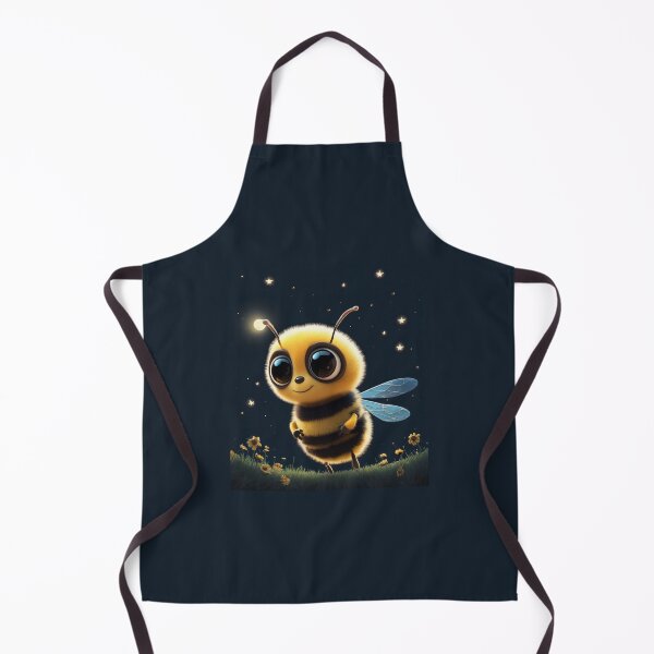 Item preview, A sweet, cute, cheerful bee at night, with big eyes. designed and sold by Vetagio.
