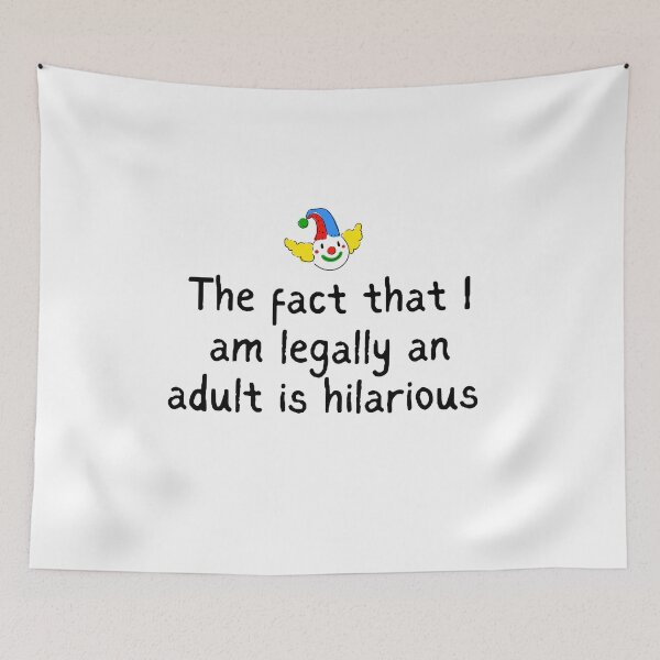 Item preview, Legally an Adult, The Ultimate Joke, funnyfits70, Humor, Funny, retro, vintage designed and sold by FunnyFits70.