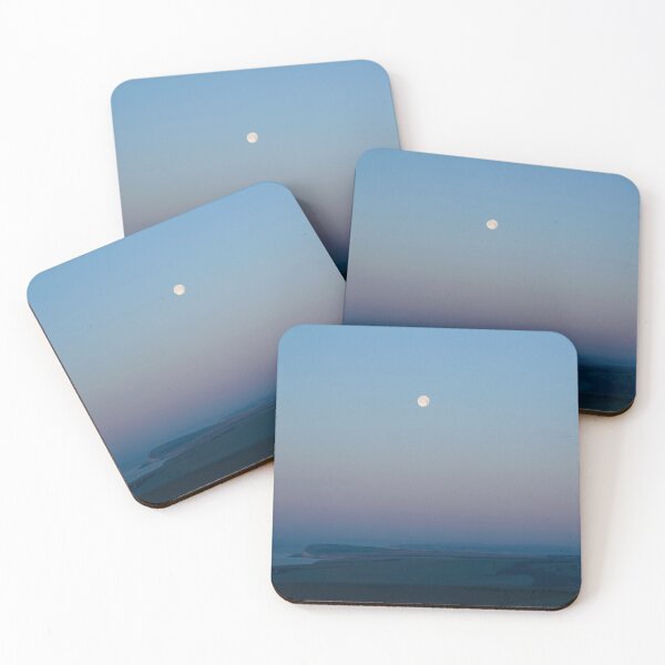 Item preview, (Almost) full moon over the Sussex Downs towards Birling Gap designed and sold by karenadams.