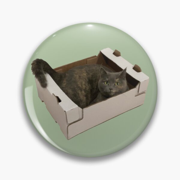 Item preview, Cat in a box, cardboard box cat designed and sold by suekieper.